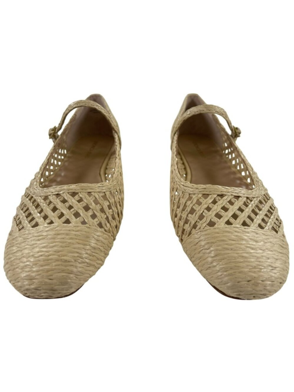 Veronica Beard Ellie Raffia Natural Beige Cute Flats Women's Size 7 MSRP$395 NEW - Picture 3 of 12